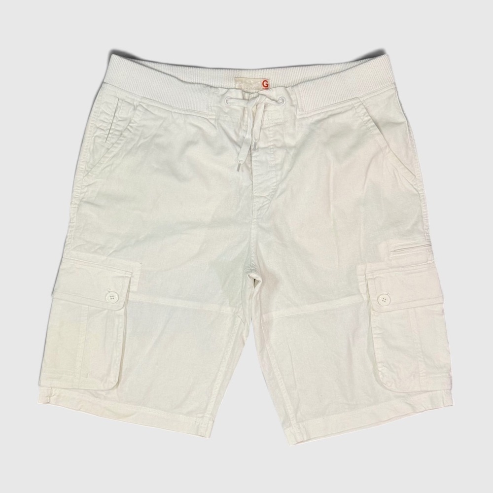 G by Guess Cargo Shorts - Men's - 36 - White
